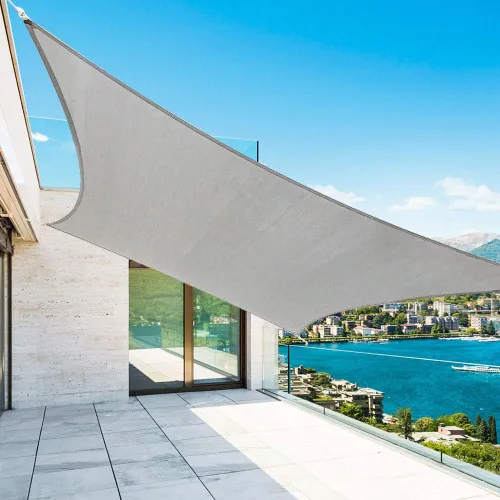 Toldo rectangular Shade&Beyond tipo vela, para terraza, jardín, cubierta, pérgola Gris claro