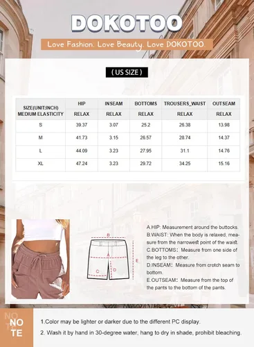 Miniatura 5 de Dokotoo Pantalones cortos casuales para mujer 2024 con cordón en la cintura, bolsillos frontales, cómodos, elásticos, pantalones cortos de verano