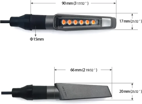 Miniatura 6 de Mini luces de señal de giro LED para MT-07 MT-09 FZ-09 MT-10 YZF R1 R3 R6 R25 FJ09 FZ07 FZ1CB1000RR MSX 125 GROM