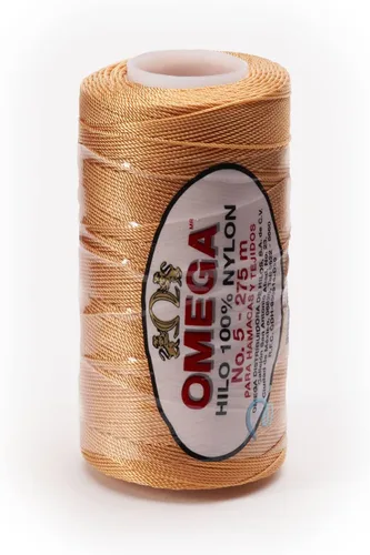 Miniatura 7 de Nylon NO.5 by Omega - Cuerda fuerte 100% nailon para ganchillo fino y manualidades - Color: 04 amarillo claro