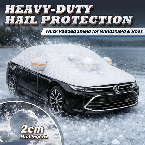 Miniatura 2 de Funda protectora de granizo para automóvil, acolchado de algodón multicapa, protección superior gruesa para granizo, nieve e impacto, se adapta a