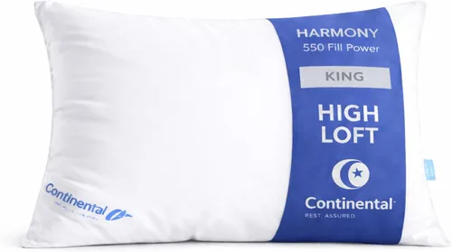 Miniatura 17 de Continental Bedding Harmony White Goose Down Pillow 550 Fill Power Medium Loft 100% algodón 300 hilos Shell tamaño estándar 1 paquete fabricado