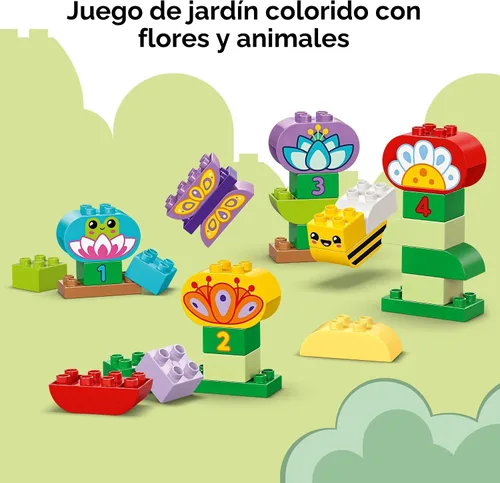 Miniatura 4 de LEGO Duplo Town Juego de Construcción de Jardín Creativo y Flores - Juguete Educativo y de Aprendizaje para Preescolar para Niños, Niños y Niñas