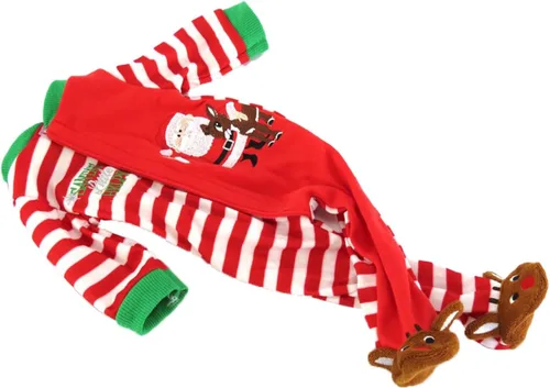 Miniatura 2 de American Fashion World Santa's Little Helper Onesie para muñecas de 14 pulgadas Calidad premium y diseño moderno Ropa de muñecas para marcas