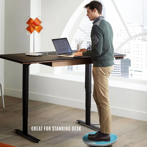 Miniatura 2 de Yes4All Wobble Balance Board, Plastic Stability Trainer with Handles for Standing Desk, Core Training & Home Gym Workout A. Azul cielo