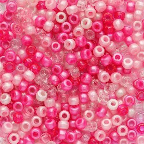 Miniatura 17 de Artesanías Multicolor Noche Resplandor Mix Beads 0.236x0.354 in, Pony Beads Total Aproximadamente 1000pcs Mezcla multicolor de brillo nocturno