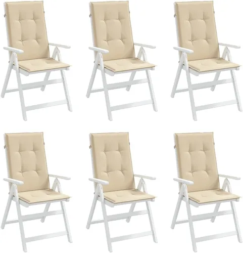 Miniatura 18 de Cojines para silla de jardín con respaldo alto, 2 piezas, color antracita, 47.2 x 19.7 x 1.2 pulgadas, cojines de tela para sillas de comedor
