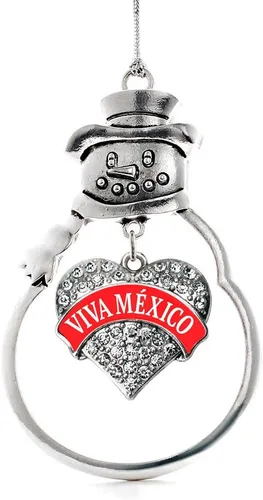 Miniatura 68 de Adorno de plata inspirada, diseño de muñeco de nieve con circonitas cúbicas