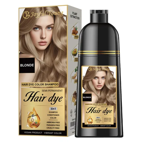 Miniatura 25 de Joyful Young Champú para teñir el cabello natural 3 EN 1, color de cabello para cobertura de canas, champú para teñir el cabello para mujeres