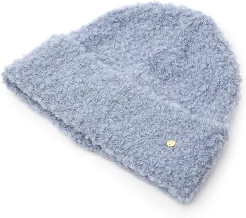 Miniatura 4 de UNDERCONTROL Gold Circle Label Unisex Otoño Invierno Boucle Lana Mixta Cálido Puños Rollup Beanie Corea Knit Skull Ski Sombrero