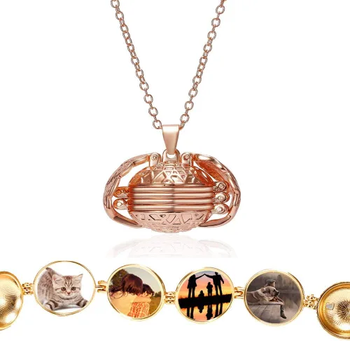 Collar con camafeo que sostiene fotos extendidas, medallón de fotos para niñas, mujeres, para el día de la madre, San Valentín, cumpleaños, Año