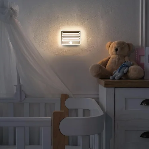 Miniatura 7 de EverBrite Luces nocturnas con sensor de movimiento, luz LED suave y cálida, funciona con pilas, luz nocturna autoadhesiva para dormitorio, baño