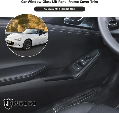 Miniatura 4 de Decoración de botón elevador de ventana de puerta de automóvil para Mazda MX-5 ND 2015-2023 Interruptor de elevación de ventana, cubierta de panel