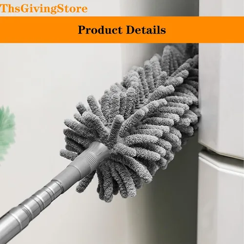 Miniatura 8 de 4 plumeros de ventilador de techo con poste de extensión de 16 a 98 pulgadas, cepillo de microfibra + trapeador de huecos + plumero de felpilla +