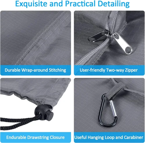 Miniatura 5 de GOGOODA Bolsas de lavandería de viaje con cierre de cordón XL grandes plegables con asa resistentes y lavables para dormitorio universitario, Azul