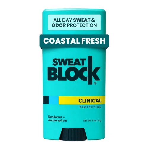 SweatBlock Desodorante Antitranspirante para Mujeres y Hombres | 48 Horas de Alta Protección contra el Sudor y el Olor | Sin Irritación,