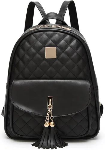 Miniatura 2 de I IHAYNER - Morral informal de cuero acolchado con diseño simple para mujer
