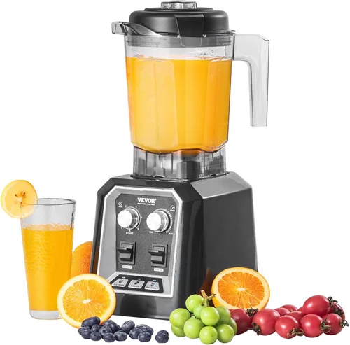 Miniatura 18 de VEVOR Licuadora Profesional para Batidos, 118 oz 1400W, con Motor Potente, Licuadora Multifuncional para Procesamiento de Alimentos con Cubierta