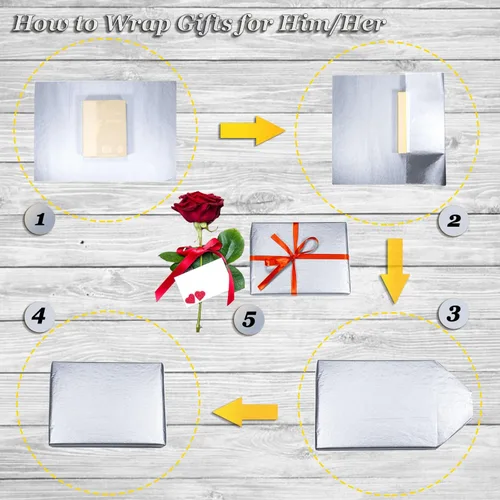 Miniatura 7 de 100 hojas de papel de seda plateado Artdly 12 x 20 pulgadas, papel de regalo plateado a granel para bodas, cumpleaños, proyectos DIY, envoltorios