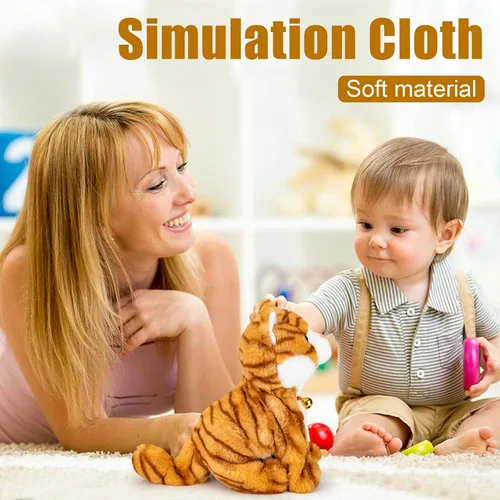Miniatura 3 de Smalody Juguete electrónico interactivo de peluche, robot que habla con robot mejorado, control de sonido de animales, mascota electrónica