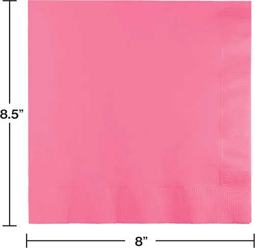 Miniatura 2 de Creative Converting Touch of Color - Servilletas de papel de 3 capas, 50 unidades para bebidas, color azul Bermudas, Servilleta de cena, Rosa