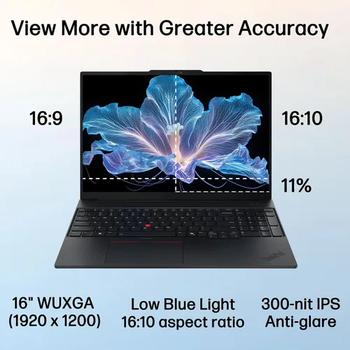Miniatura 4 de Lenovo ThinkPad E16 Gen 3 - Laptop empresarial, listo para empresas, Intel Ultra 5 225H, DDR5 de 16 GB, SSD NVMe de 1 TB, IPS FHD+ de 16 pulgadas