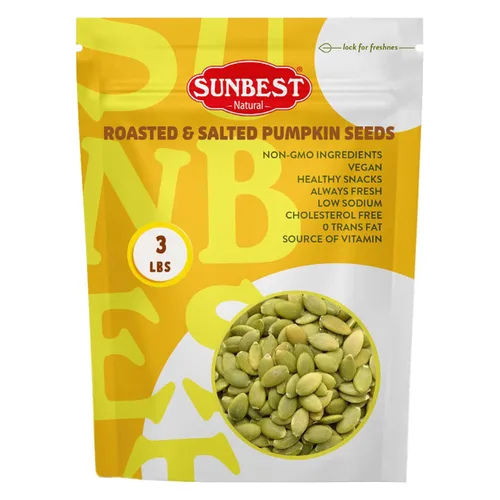 Miniatura 13 de Sunbest Natural Semillas de calabaza crudas, 5 libras, sin sal y sin cáscara, bolsa a granel, pepitas enteras, semillas de calabaza para comer