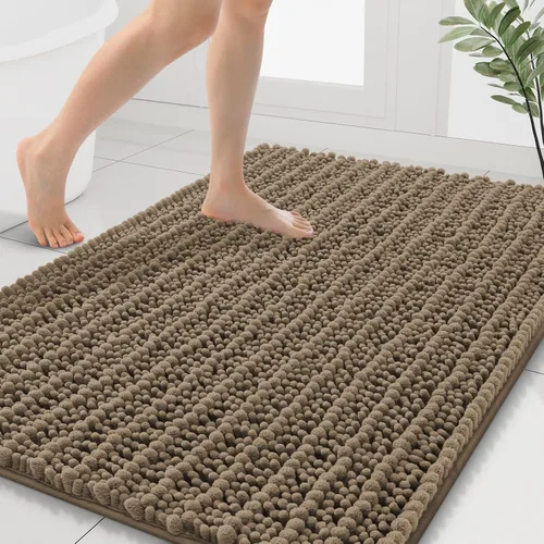Miniatura 106 de Smiry Alfombras de Baño 24x16 pulgadas, Alfombras de Baño de Chenilla Extra Suaves y Absorbentes, Respaldo de Goma Antideslizante, Lavable a Máquina