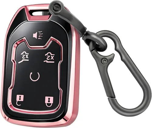 Miniatura 16 de XIYANG TRADE para funda de llavero GMC con llavero, funda de llave de TPU de protección completa compatible con GMC Chevy Silverado Suburban Tahoe