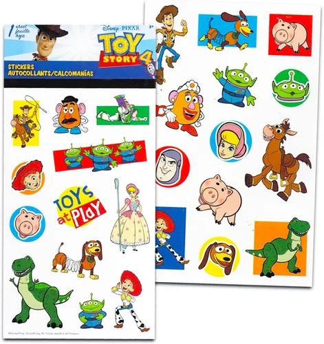 Miniatura 3 de Disney Calcetines de Toy Story para niños, paquete con 6 pares de calcetines de Toy Story para niños pequeños de 4 a 7 años, calcomanías