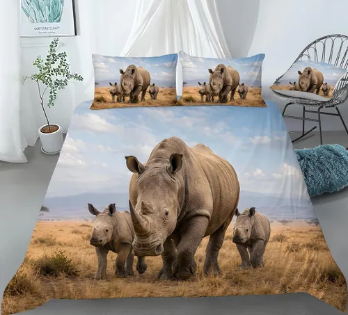 Miniatura 9 de REALIN Hawthorn Bedding - Juego de funda de edredón 3D, juego de cama de bosque japonés y río de montaña de 2/3/4 piezas, fundas de edredón