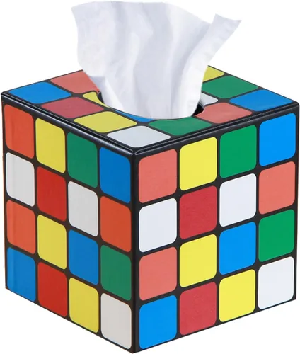 Miniatura 12 de Funda de caja de pañuelos de cuero cuadrado, actualización 99% compatible de gran tamaño, soporte de caja de pañuelos cúbico para papel facial