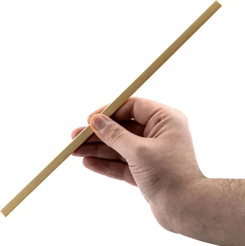 Miniatura 7 de 100 palos de madera para manualidades, palos largos de bambú natural, varillas cuadradas de madera sin terminar, tiras de madera largas