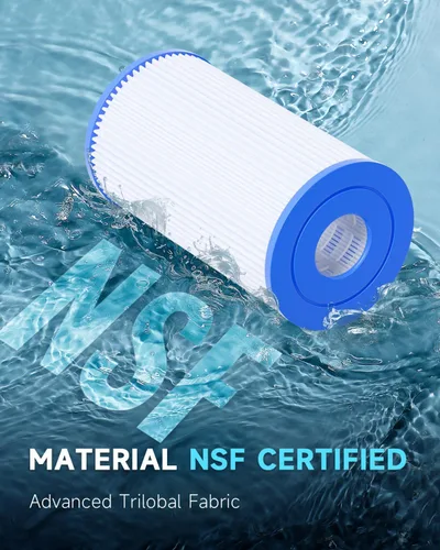 Miniatura 2 de AQUALTRA Filtro de piscina B compatible con 29005E Cartucho de filtro de piscina fácil de instalar, 10 x 5 3/4 pulgadas, filtros de piscina sobre