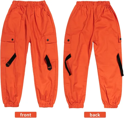 Miniatura 4 de Rolanko Pantalones cargo para niñas de 4 a 15 años de algodón para niñas de 4 a 15 años