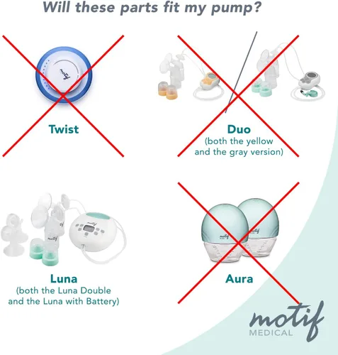 Miniatura 6 de Motif Medical Luna - Brida de extractor de leche – Cómodas bridas para un mejor flujo de leche y facilidad de bombeo – Inserto de brida ideal