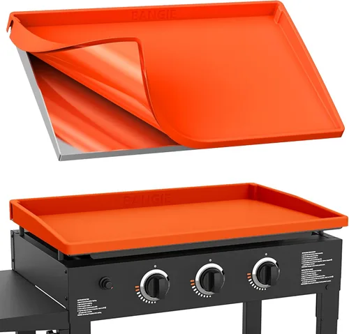 Miniatura 10 de BANGIE Alfombrilla de silicona de 17 pulgadas para accesorios Blackstone, cubierta antideformación y resistente a los rayos UV para parrilla de mesa