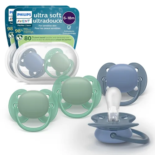 Miniatura 8 de Philips Avent Chupetes ultrasuaves – Diseño ortodóntico, para bebés de 6 a 18 meses, escudo flexible, pezón simétrico de silicona, sin BPA, 2