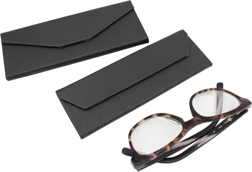 Miniatura 47 de Real Sic Funda para lentes de sol para hombres y mujeres, soporte magnético plegable para lentes de sol, inspirado en el color sólido