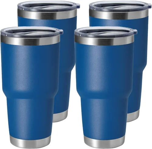 Miniatura 21 de Hasle Outfitters - Vaso de acero inoxidable de 30 onzas, taza de viaje con aislamiento al vacío de doble pared, taza de café aislada duradera, juego