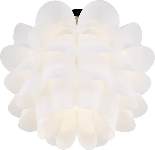 Miniatura 5 de Lámpara de techo flor blanca de Possini Euro Design, 15 3/4 pulgadas de ancho