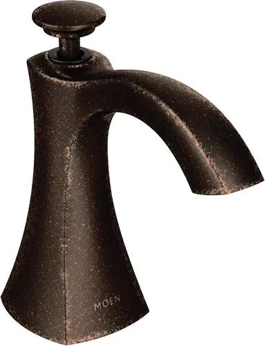 Miniatura 6 de Moen S3948C Dispensador de jabón de cocina de transición montado en la cubierta con botella recargable sobre el fregadero, cromado