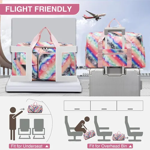 Miniatura 286 de Pequeña bolsa de gimnasio para mujer, bolsa de viaje con compartimento para zapatos