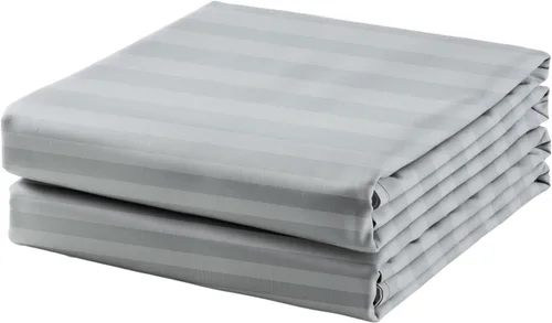 Miniatura 22 de Sábana plana de algodón tamaño Full solamente, 600 hilos 100% algodón egipcio sábana superior 1 pieza, sábanas planas frescas y transpirables Gris
