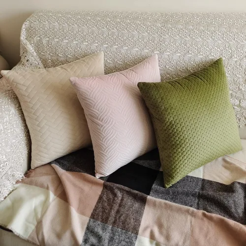 Miniatura 6 de Juego de 2 fundas de almohada decorativas color beige de 18 x 18 pulgadas, fundas de cojín cuadradas para sofá, cama, sala de estar