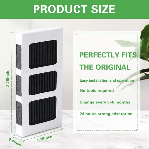 Miniatura 7 de Reemplazo del filtro de aire de refrigerador activado con carbón compatible con Pureair Ultra 2, Pure Air Ultra 2, Pureair Ultra ii, Electrolux