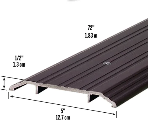 Miniatura 2 de M-D Building Products 68353 - Sillín estriado TH015 de 1/2 pulgadas por 5 pulgadas - 72 pulgadas, bronce