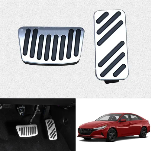 Miniatura 2 de Accesorios interiores personalizados para Elantra 2021 2022 cubiertas de pedal de acelerador de gas de aleación de aluminio, antideslizantes, sin