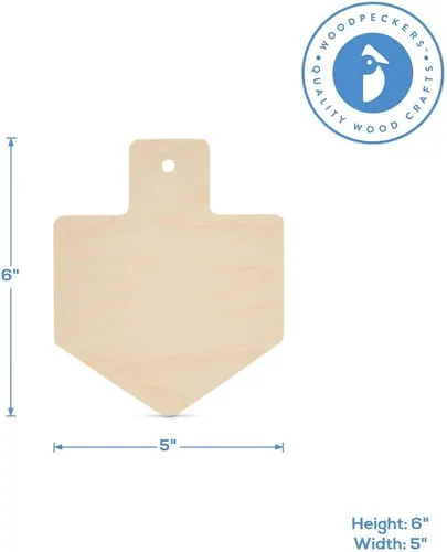 Miniatura 4 de Adorno pequeño de madera Dreidel de 6 x 5 pulgadas, paquete de 3 recortes de madera de Hanukkah sin terminar para manualidades y decoraciones