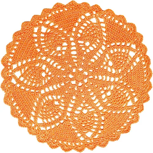 Miniatura 10 de Mantel Individual de Encaje de 11 a 12 Pulgadas Tapetes de Mesa Redondos Hechos a Mano Tapete de Ganchillo Cocina Vajilla Posavasos para Taza